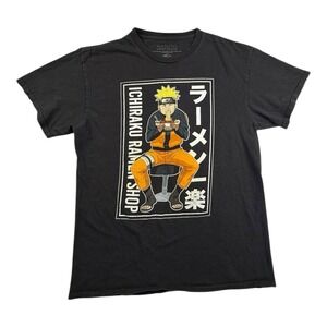 Naruto Ichiraku Ramen Shop T-Shirt Medium Black Anime Tee‎ Shippuden